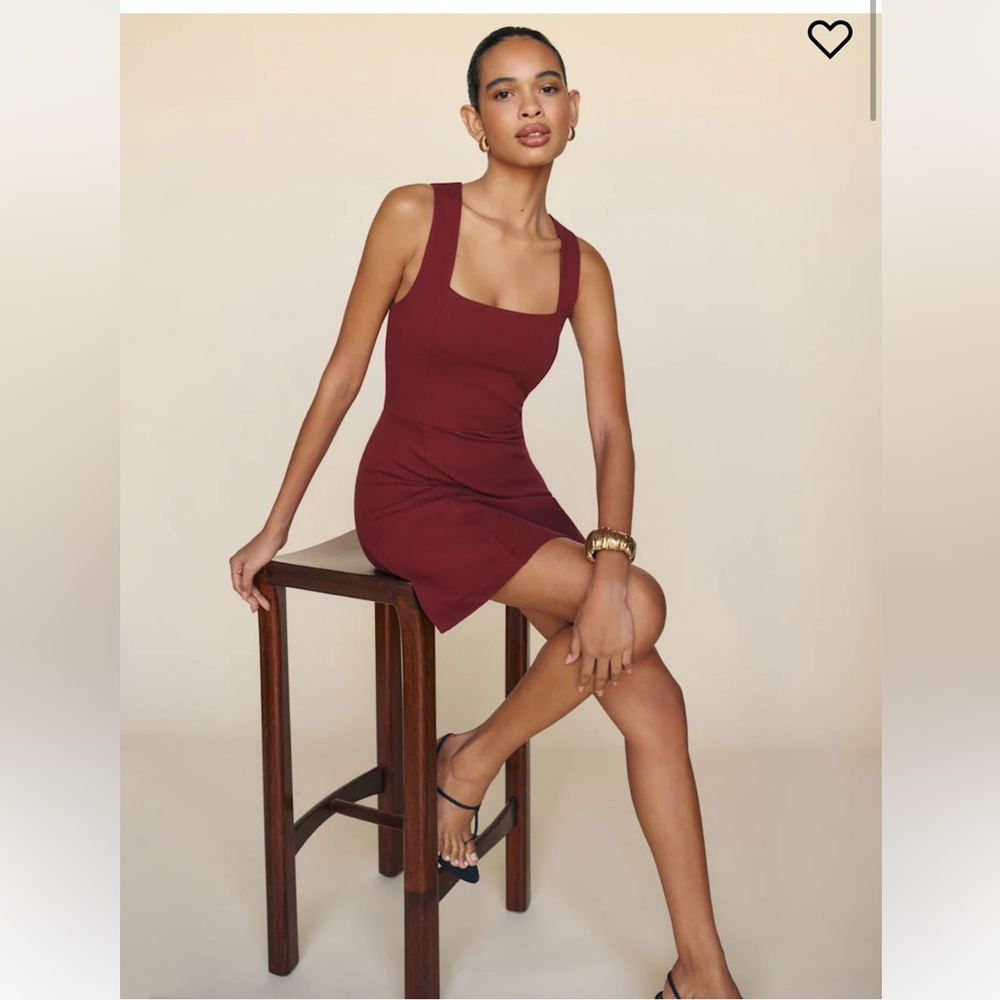 Reformation Rai Knit Dress in “Chianti”